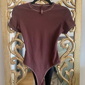 Skims Cotton Jersey Tshirt Bodysuit Size Small